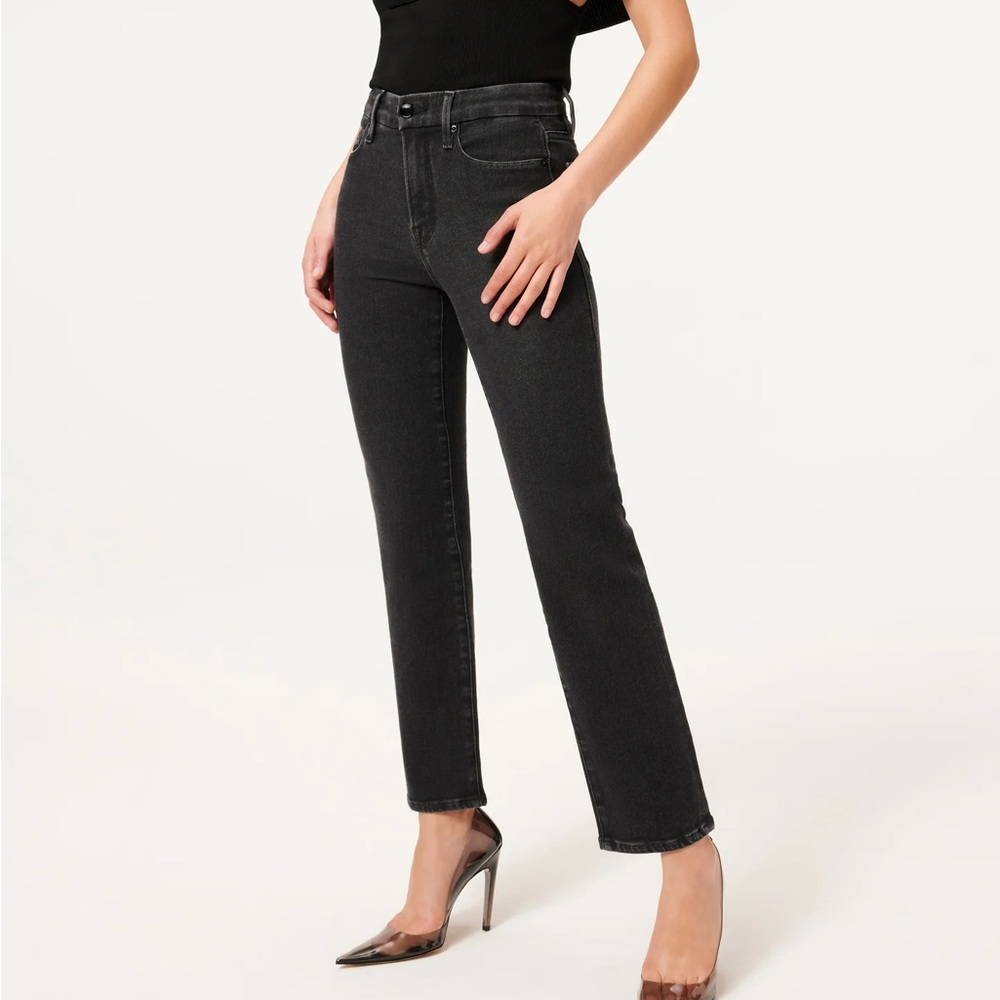 Good American Black Straight Legs Good Legs Jeans - Size 8 / 29
